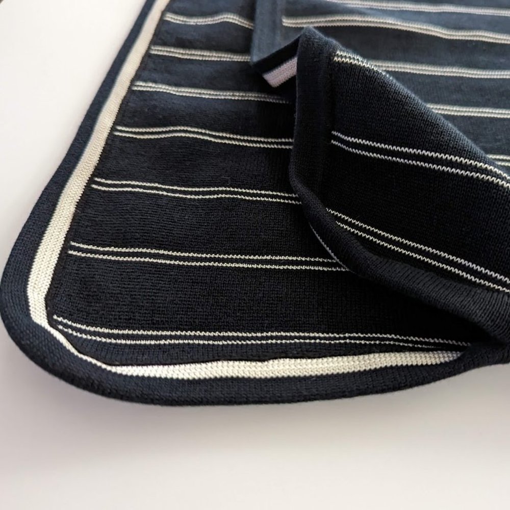 RAG & BONE black white striped knit top 3/4 Sleeve blouse - Picture 8 of 11